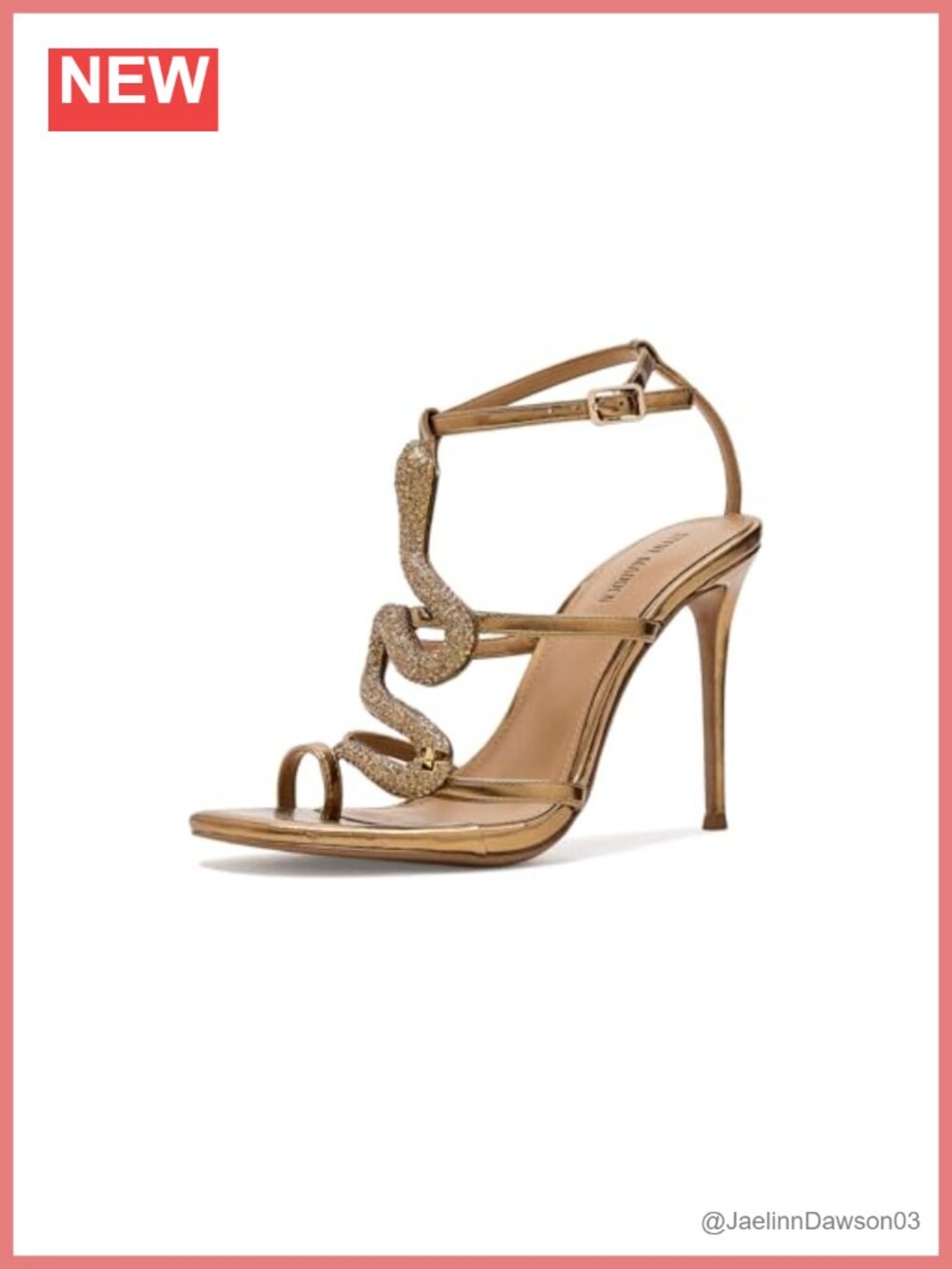 Women's Heeled Sandals Python Print Lace Up Open Toe